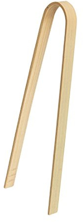 Fiesta Green Biodegradable Bamboo Mini Tongs 160mm (Pack of 50) | Lightweight construction makes serving quick and effortless, offering a rustic presentation for buffet displays.