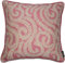 McAlister Textiles Little Leaf | Kissenbezug für Sofa, Couch in Altrosa | 50 x 50cm | gewobenes Blätter Motiv | Viskosemischung edel paspeliert | Deko Kissenhülle