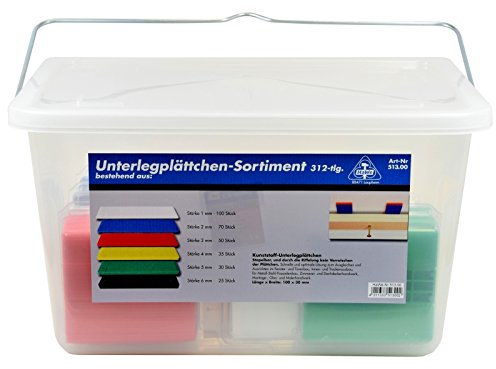 HaWe 513.00 Unterlegplättchen-Sortiment, 285-teilig