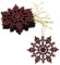 Christmas Concepts® Pack of 12-10cm Glitter Snowflake Hanging Decorations - Christmas Decorations (Brown)