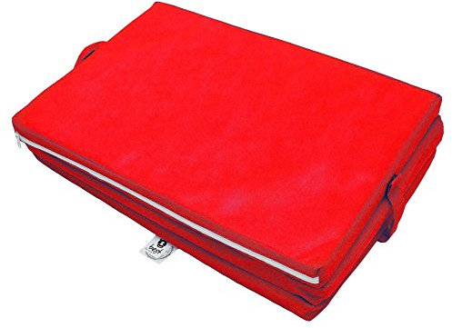 Best For Kids Faltbare Matratze für Kinder | Faltmatratze für Reisebett 120 x 60 cm | Strapazierfähiger, antibakterieller Schaumstoff mit waschbarem Polyesterbezug | Faltbare Einzelmatratze – Rot