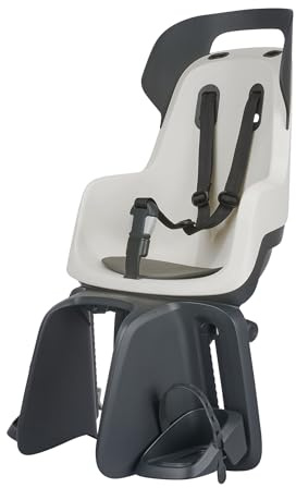 Bobike 8012300002 GO Maxi CFS XR Kinderfahrradsitz Hinten Für Gepäckträger, Für Kinder Von 9 Monaten Bis 6 Jahren, Max 22 kg, Verstellbare Fußstützen, Werkzeuglose Montage, Vanille Cupcake