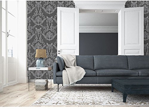 Debona Damask 3D Effect Floral Leaf Trail Motif Victorian Pattern Wallpaper 6215