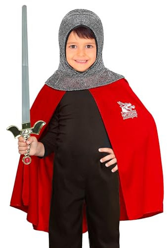 W WIDMANN MILANO Party Fashion - Costume da cavaliere per bambino, mantello e copricapo, festa in maschera, carnevale