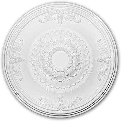 PRO[f]home® - Ceiling Rose 156045 Ceiling Decoration Medallion Rosette Decorative Element Neo-Empire Style White Ø 66.3 cm Profhome