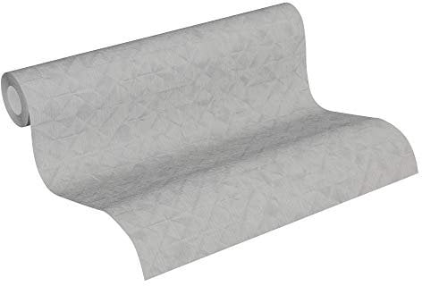 A.S. Création Vliestapete Exotic Life Tapete Uni Geometrisch Grafisch 10, 05 M x 0, 53 M Grau Made in Germany 372846 37284-6