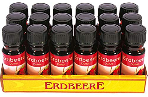 Duftöl Aromaöl Raumduftöl 10ml Lampenöl Duftlampen Weihnachtsdufte Duftöl Aromaöl Raumduftöl ca. 46 verschiedenen Duftnoten (Erdbeere, 6er Pack)
