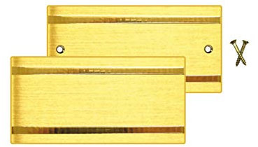Türschild aus Messing mit Hammerschlag/Diamantschlag, gebohrt/ungebohrt mit UV-Druck (horizontal, 120x60)