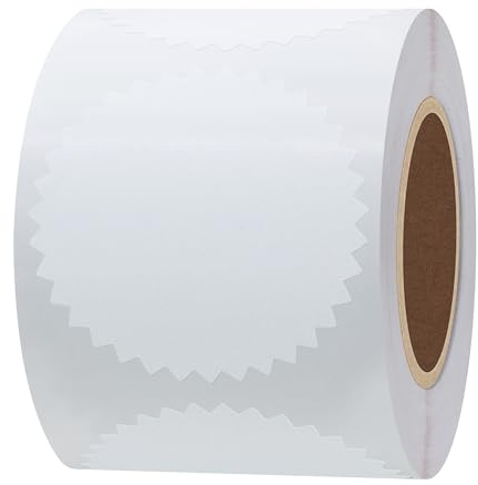 Hylabelest 2 Inch White Certificate Wafer Seals Labels Awards Legal Embossing Stickers (White)