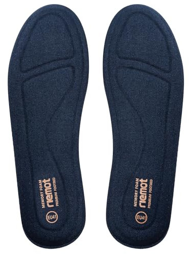 riemot Memory Foam Einlegesohlen für Damen - Soft Foam Schuheinlagen Weiche Einlagen für Sneaker, Laufschuhe, Wanderschuhe - für Sport, Freizeit und Alltag, Damen Marine 38 EU