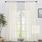 PONY DANCE Tende Voile - Tende Semitrasparenti per Finestre con Anelli Decorazione Moderno per Ufficio e Soggiorno Beige Chiaro, 140 x 245 cm (L x A), 2 Pezzi