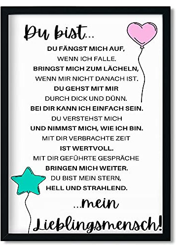 Urhome Kunstdruck Definition Mein Lieblingsmensch ohne Bilderrahmen in DIN A5 - Worterklärung wie im Duden Lexikon Wandbild Wanddeko mit Spruch für Wohnung Familie Freunde Geschenk
