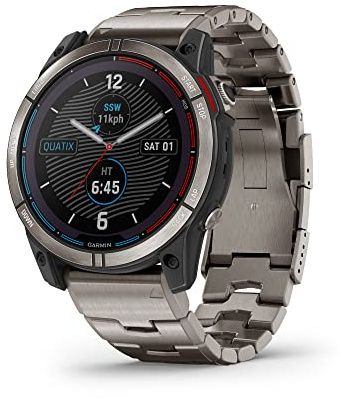 Garmin quatix® 7X Solar Edition, Marine GPS Smartwatch, Solar Charging Capabilities, Durable Watch with Flashlight, Tide Changes and Anchor Drag Alerts, Waypoint Marking