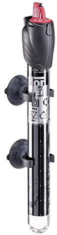 Ferplast Hydor Chauffage d'Aquariums Bacs à Tortues Theo 100 W, Submersible, Antichoc Thermique, Incassable, avec Échelle Graduée et Ventouses