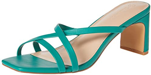 The Drop Amelie Sandali Con Tacco E Punta Quadrata da Donna, Verde Ultramarino, 38