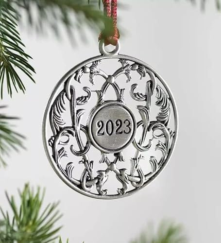 HPKJUYDS 2022 Weihnachtsbaumschmuck aus massivem Zinn, handgefertigt, hängende Zinn-Weihnachtsdekoration, einzigartige Geschenke für Zuhause, Party, Weihnachtsdekoration, Urlaubsdekoration (2023)