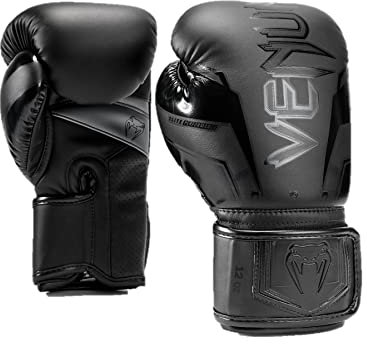 Venum Elite Evo Boxhandschuhe - Schwarz,Schwarz - 12 Oz