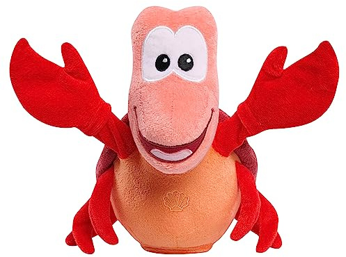 Disney Princess Singing and Snapping Sebastian 10-inch Plush Stuffed Animal, Red Crab, Kids Toys for Ages 3 Up by Just Play