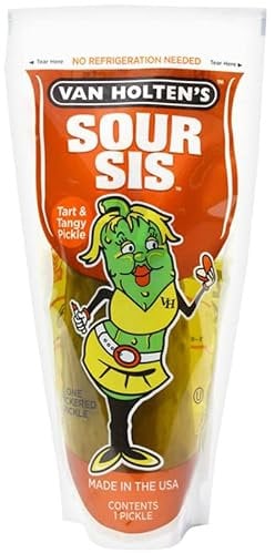 Van Holten's King Size Pickle In-a-Pouch - Sour Sis - TIK TOK Pickle - Sour Pickle - TART & TANGY PICKLE