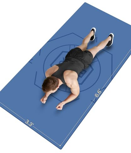 nuveti Große Trainingsmatte (1.8x9.5 cm), extra breite Trainingsmatte für Männer und Frauen, Yogamatte, dicke 1/4 Trainingsmatten, rutschfest, ungiftig, Stretch) Ching, Meditation ation)