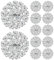 FAVOMOTO 12 Pcs Strass Verzierungen 19 mm Flache Rückseite Kristall Knopf Zubehör Silberne Strass Knöpfe Blumen Aufnäher Strasssteine Zum Aufnähen Strass Knopf Band Bling DIY
