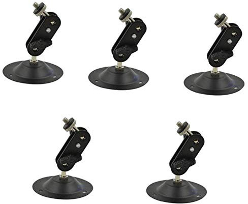 AKAZI Camera Wall Mount Bracket,Monitor Holder,Black Speaker Brackets,Indoor Outdoor Ceiling Wall Mounts Projector Stand 5PCS
