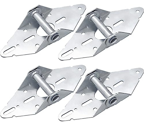 Garage Door Hinge, Garage Door Hinges #1 with Galvanized Finish, Residential/Light Commercial Garage Door Replacement, 14-Gauge Steel #1, 4 Packs