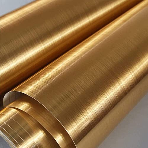 Papier peint en acier inoxydable doré pour réfrigérateur Papier peint pailleté