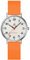 SK Scrub ultra sottile alla moda Orologio da donna per professionisti medici, infermieri, medici, studenti Orologio con quadrante di facile lettura, cinturino in silicone colorato (Silver-Orange)