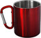 normani Doppelwandige Edelstahl Tasse 330 ml mit Karabinerhaken Farbe Rot