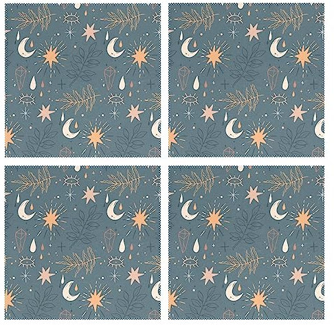 Boho Pattern Design Placemats for Dining Table Wipeable Placemats Sets of 4 Christmas Waterproof Placemats Placemats for Kitchen Table Washable Underplate Mat