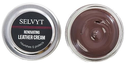 Selvyt Renovating Leather Cream Polish - Nourishes and Protects - (Golden Brown 323)