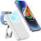 Caricabatterie portatile con ricarica Apple Watch, 10000 mAh, batteria esterna magnetica wireless per iPhone 16/15/14/13/12, Apple Watch, Samsung, Google Pixel (custodia magnetica), supporto