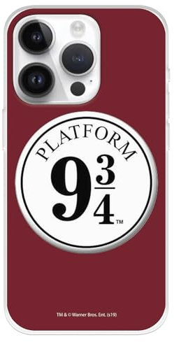 Schutzhülle kompatibel mit iPhone 15 Pro, offizielle Harry Potter Anden 9 3/4, zum Schutz Ihres Handys, transparente Silikonhülle, flexibel, offiziell lizenziert von Harry Potter