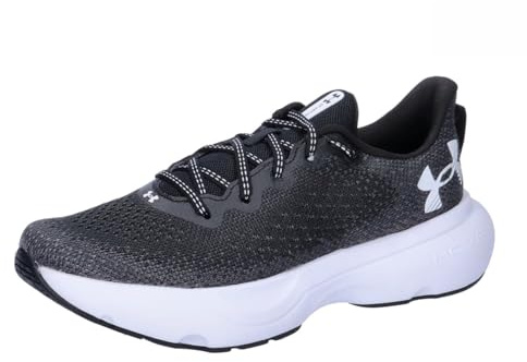 Under Armour women's Infinite Sneaker, (001) Black/Black/White, 10