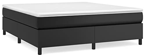 AUVYI Boxspringbett Polsterbett, Bett, Betten, Bettgestell, Schlafzimmer 160x200 cm Schwarz Stauraumbett Boxspringbetten Kunstleder