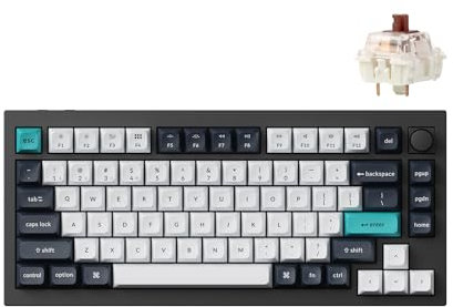 Keychron Q1 Max RGB QMK/VIA Custom Mechanical Keyboard, Hot-Swappable Full Metal Programmable Knob with Gateron Jupiter Red Switch, 2.4 GHz/Bluetooth/Wired Gaming Keyboard for Mac Windows Linux