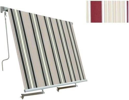 AXEL TENDA DA SOLE RULLO A CADUTA bordeaux beige 2,5X2,5 MT SENZA CASSONETTO 250x250 CON BRACCI BALCONE
