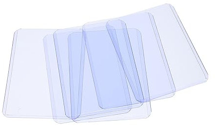 SKISUNO 50 Stück Kartenabdeckung schutzhüllen für karten Kartenschutzhülle Kartenhüllen für Fotos Kartenhülle für Tabletop-Spiele Kratzfest Spielkarte Visitenkarte Ausweis Abzeichen PVC