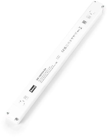 illuburg Transformador LED 24V Regulable TRIAC Extraplano 20W - 100W para Tira LED Alimentador Fuente de Alimentación