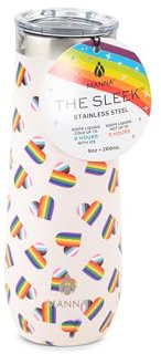 Manna Sleek Tumbler – Pride Collection – 266 ml – Regenbogen-Herzen