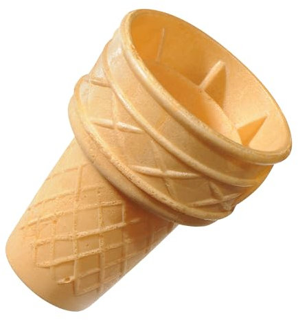 Bazko Kanadischer Waffelbecher Mittelgroß | halbsüße Eiswaffeln 7,8 cm / 5,6 cm | 450 Stück | knusprige Eiswaffel für Softeis, Gelato, Sorbet | vegan