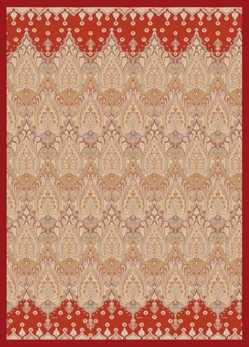 Bassetti ISOLABELLA Plaid aus 100% Baumwolle in der Farbe Rosso R1, Maße: 155x220 cm - 9330127