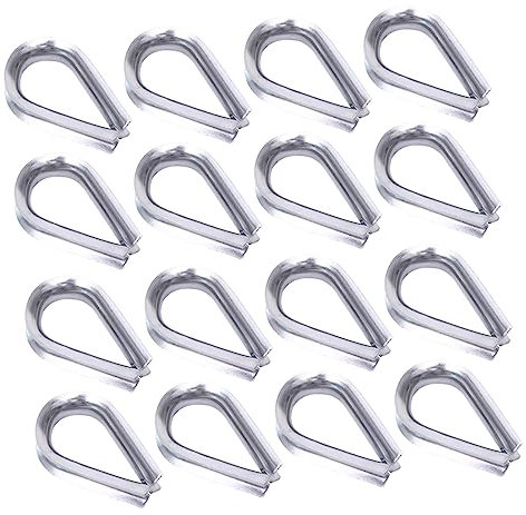 Anneome 50 Pezzi Anello Di Protezione Per Fune in Acciaio Kit Utensili Per Crimpatura Di Ghiere Collare Resistente e Durevole