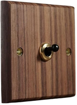 VDCVADKYE Fluktuierender Schalter, LuxuryManual Wandleuchte Handgefertigter Hebel-Lichtschalter aus Messing 86 Typ EIN offener Kippschalter mit Doppelsteuerung(1 Gang)