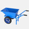 Schubkarre, robuste Mehrzweck-Doppelrad-Schubkarre, Gartenwagen, Schubkarre für Dünger, Wasser, Pflanzen, Blätter, Abfalltransport, Stahlrahmen, doppelte pneumatische Räder.