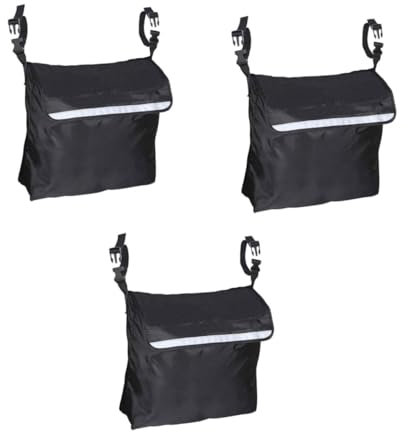 Healeved 3 Stück Rollstuhl Aufbewahrungs Hängetasche Elektro Rollstuhl Motorisierter Rollstuhl Tragetaschen Rollstuhl Armlehnen Tasche Handicap Walker Taschen Rollstuhl