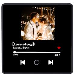 Imanes Personalizados para Nevera, imanes para Nevera Reproductor de música con Foto, álbum de música imanes para Nevera decoración para el hogar para Parejas Amantes de la música