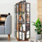 Bloikiues Bücherregal Drehbar 5 Etagen, Drehbares Bücherregal Klein, Bücherregal Drehbar Schwarz, 360°Drehbares Bücherregal, Drehbares Bücherregal, Drehbares Bücherregal Holz