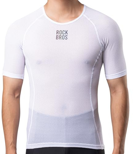 ROCKBROS Herren Radtrikot Kurzarm Fahrradtrikot Atmungsaktiv Schnelltrocknend Rennradtrikot Männlich T-Shirt für Radfahren Laufen Rennrad MTB M/L